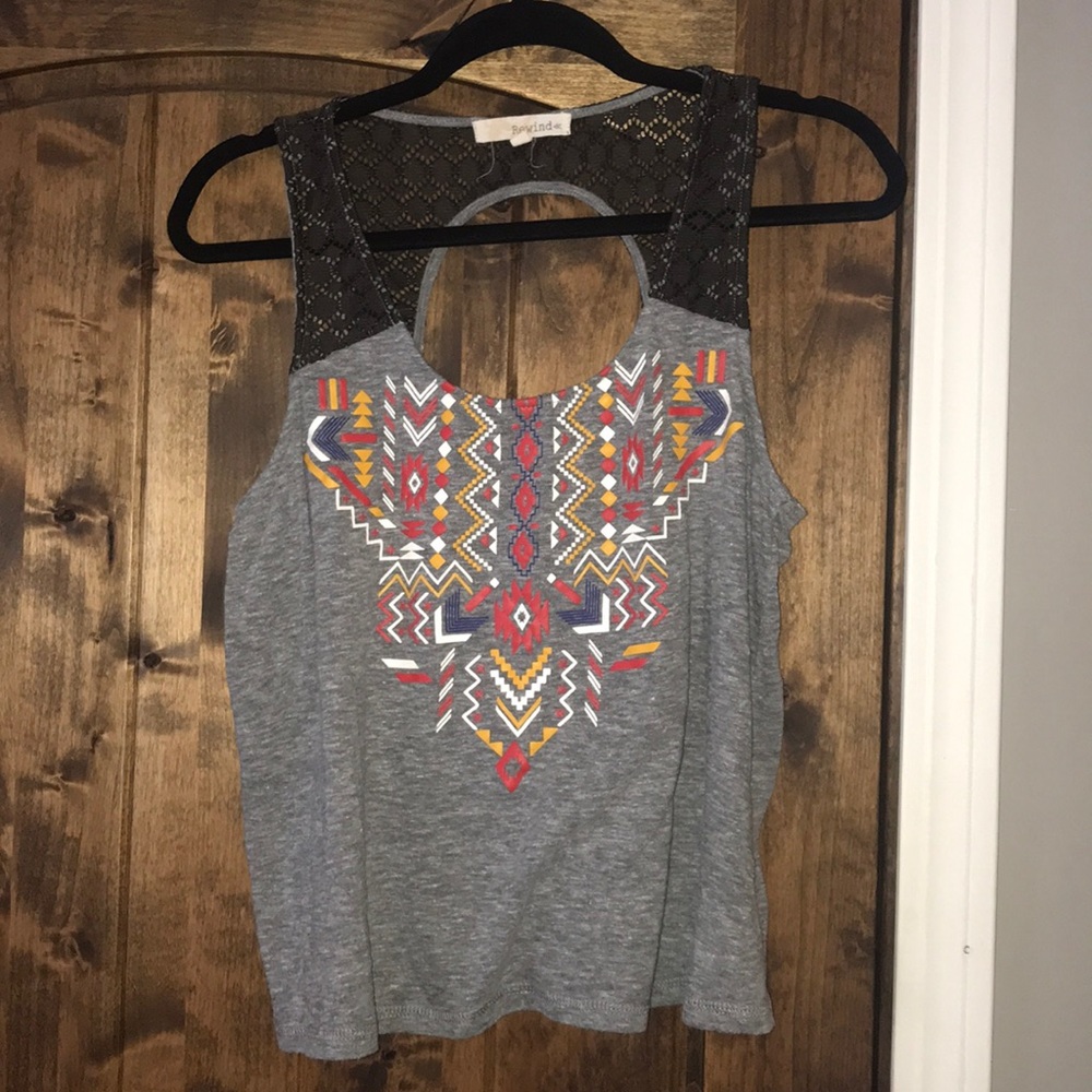 Aztec print tank top